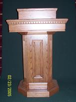 solid oak pedestal pulpit