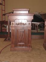 custom oak pulpit