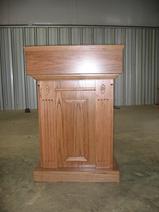 Custom Fluted Oak pulpit