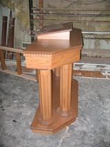 stained column pulpit