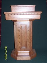 solid oak pedestal pulpit