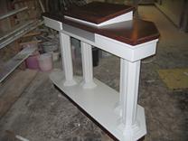 white column pulpit