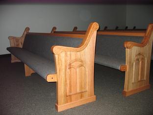 solid oak scroll end